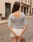 Bianca Lace Top – back view detailing – Solfuse